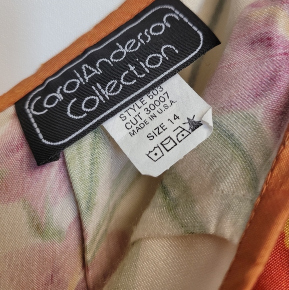 Vintage Carol Anderson Tropical Floral Maxi Skirt Size 14 (32"waist) - Picture 2 of 9